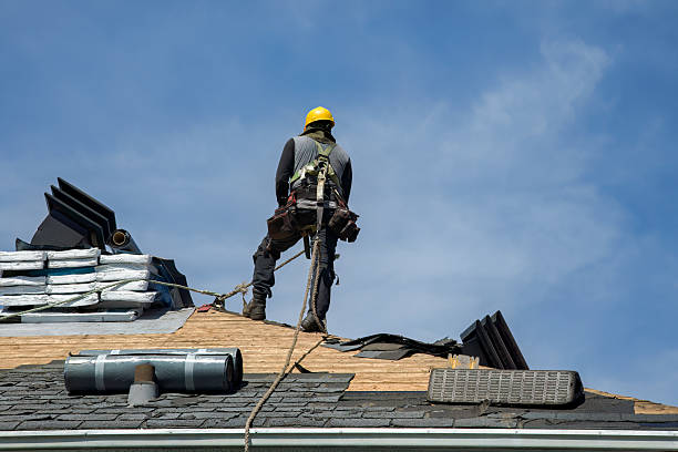 Professional Gutter Installation technician working in Teachey, NC